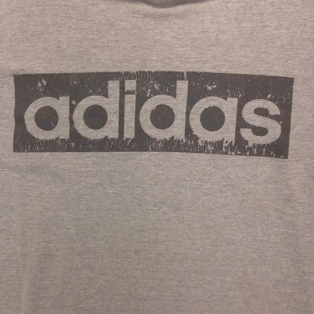 Adidas Crew Neck Short Sleeve Graphic T Shirt Mens Size Medium M Gray 16498